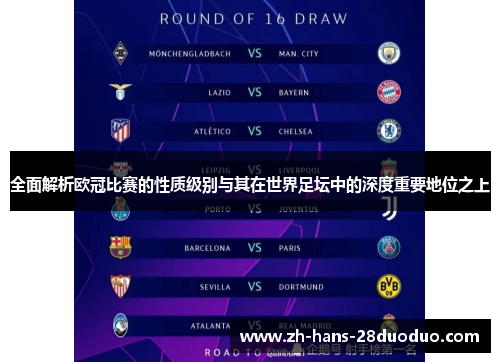全面解析欧冠比赛的性质级别与其在世界足坛中的深度重要地位之上