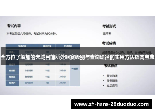 全方位了解加的夫城目前所处联赛级别与查询途径的实用方法指南宝典