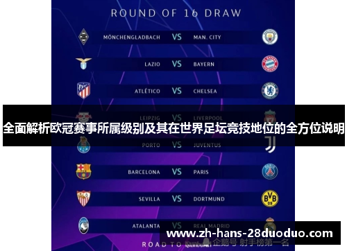 全面解析欧冠赛事所属级别及其在世界足坛竞技地位的全方位说明