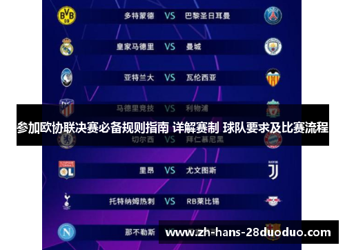 参加欧协联决赛必备规则指南 详解赛制 球队要求及比赛流程 参加欧协联决赛必备规则指南 详解赛制 球队要求及比赛流程